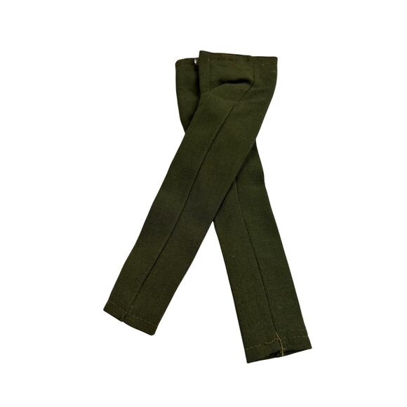 Vintage Ken-Style Olive Green Clone Doll Pants with Zipper & Snap Closure - Picture 2 of 3